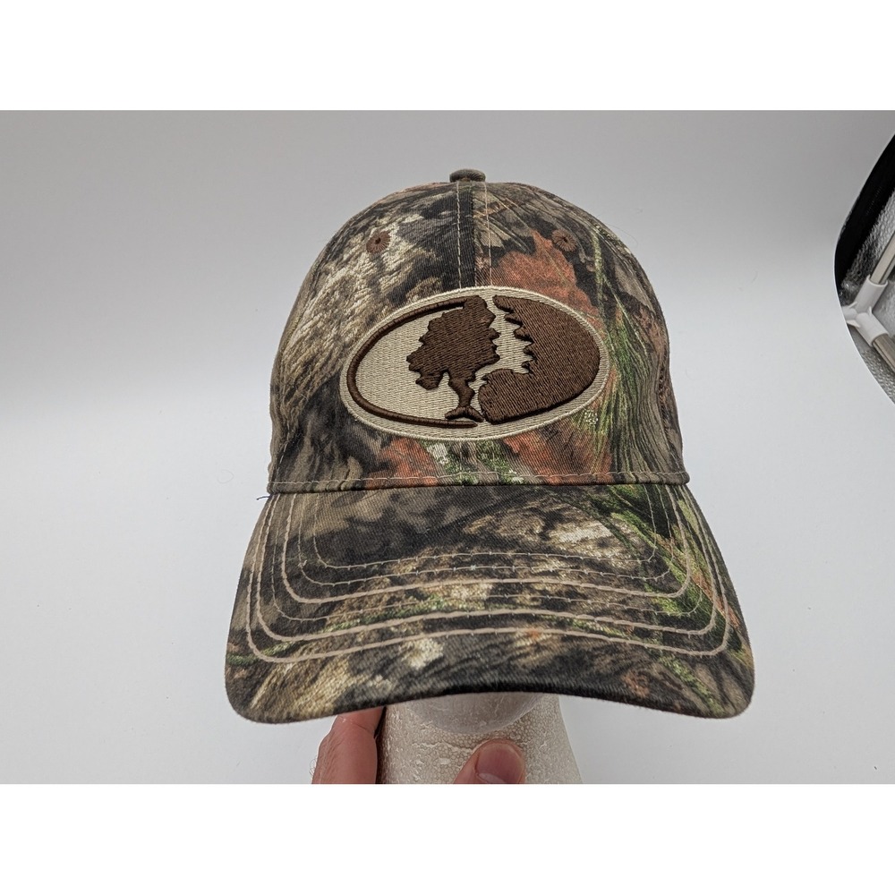 Mossy Oak Camo Stretch Fit Baseball Cap Hat Mens SM Camouflage Hunting Logo